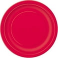 thumbnail image 1 of Unique Industries 9-inch Solid Red Round Paper Dinner Plates (Pack of 48), 1 of 2