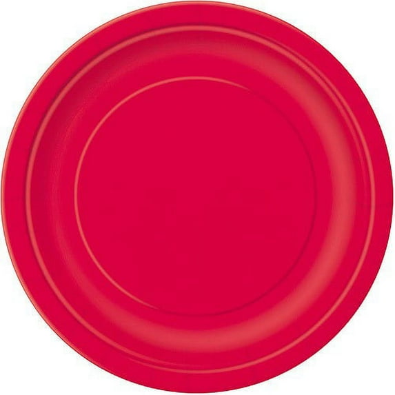 Unique Industries 9-inch Solid Red Round Paper Dinner Plates (Pack of 48)