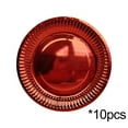 thumbnail image 1 of Red Party Plates 7 Inch -10 Count, Disposable Plastic Dinner Plates for Party Dessert Cake Wedding Engagement Birthday, 1 of 7