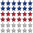 thumbnail image 1 of Red Party decorations, 3 in, Star decorations, Blue decorations, Holiday Hangings, Home Outdoor, 36 Pc, 12 Pc Each Shade, 1 of 2