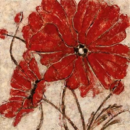 Red Passion II Canvas Art - Maria Donovan (24 x 24)