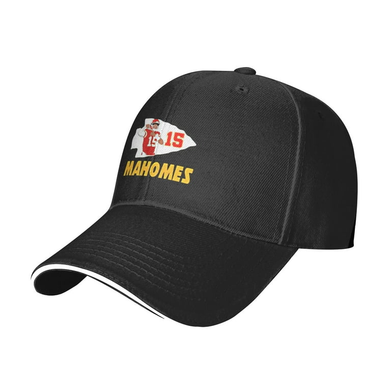 NOBRAND Red Patrick Mahomes Hat Adjustable Baseball Cap Dad Hats Fashion Truckers Cap for Men and Women Adult Unisex Size One size Black