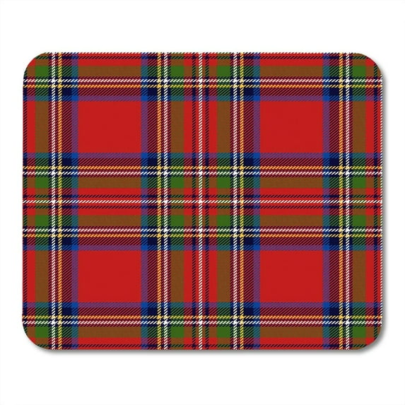 Red Pattern Scottish Plaid in Classic Colors Royal Stewart Tartan Green Check Mousepad Mouse Pad Mouse Mat 9x10 inch