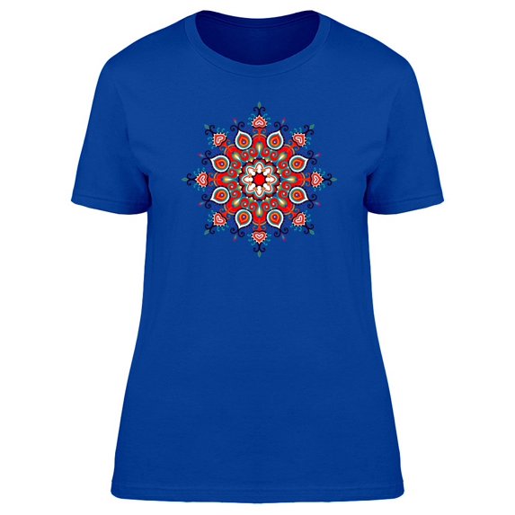 Red Peacock Mandala Tee Women's -Image by Shutterstock
