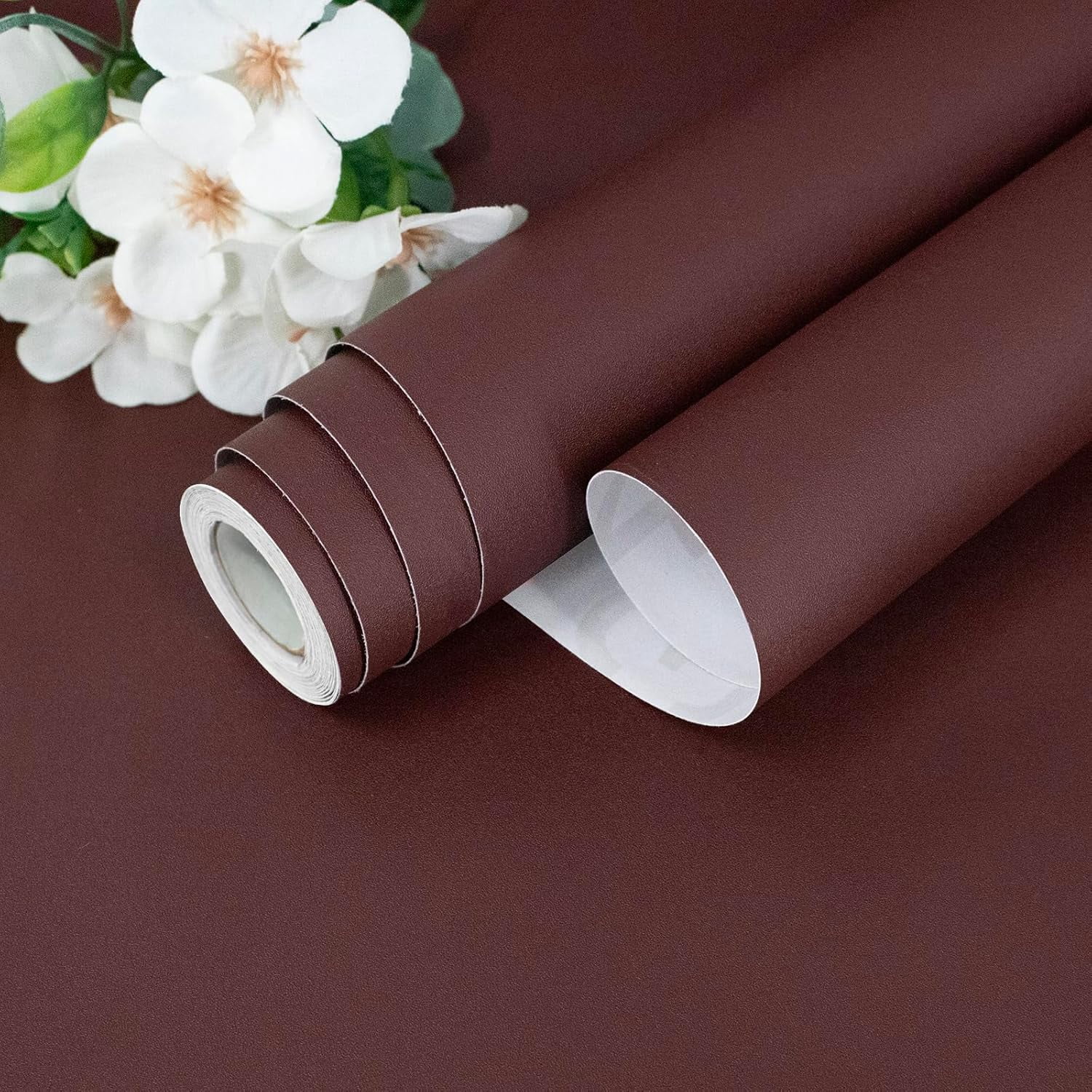 Red Peel and Stick Wallpaper Dark Red Contact Paper 15.7inchx118.1inch ...