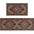 thumbnail image 1 of Red Persian Kitchen Rugs Mat Set of 2 Red Kitchen Runner Rug Kitchen Floor Mats Non Slip Red Kitchen Decor and Accessories, 1 of 6