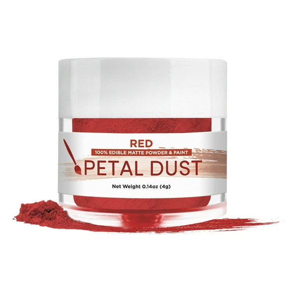 Red Petal Dust (5g, 1x Jar) For Cake Decorating, Cupcakes and Cookies by Bakell