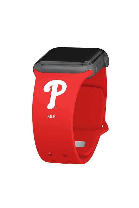 Red Philadelphia Phillies Logo Silicone Apple Watch Band