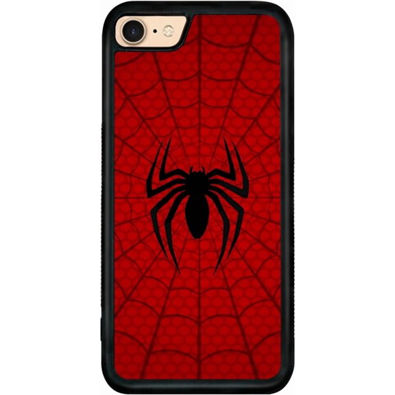 Red Phone Case Spider Compatible with iPhone 7/8/SE2020 - Shockproof Protective Cute Cool Spider-Web Phone Case Compatible with iPhone 7/8/SE2020 Case 4.7 Inch for Man Girls Women Boy Black Red