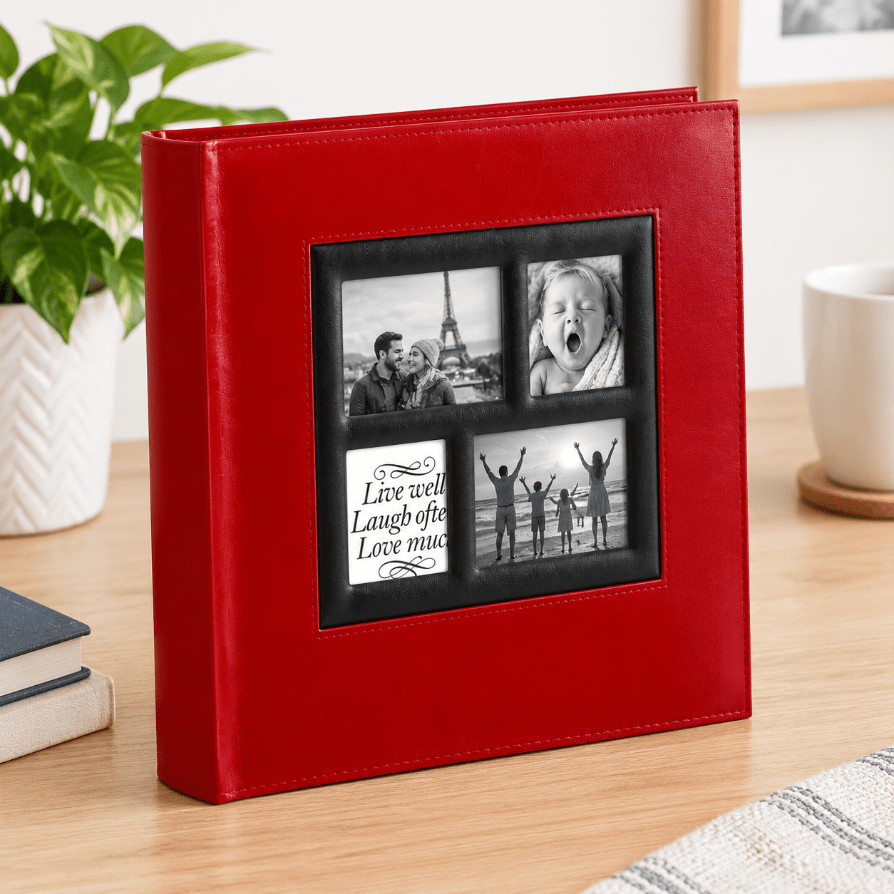 Red Photo Album with 1000 Pockets for 4x6 Photos, Extra Large Capacity ...