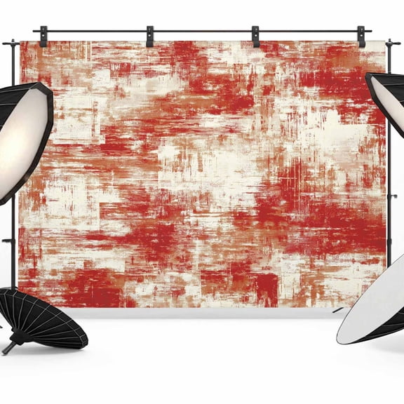 Red Photography Backdrop 8x6FT, Modern Abstract Gradient Red Geometric Texture Photo Backdrops, Background for Photography Studio Photo Studio Background, Back Drop for Photoshoot
