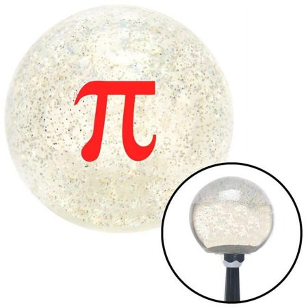 Red Pie Clear Metal Flake Shift Knob with M16 x 1.5 Insert Shifter Auto Manual Brody