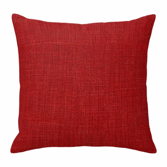 Red Pillow Covers 26x26 Inch, Farmhouse Burlap Solid Red Color Modern Linen Texture Linen Pillowcase with Invisible Zipper, Decorative Throw Pillow Covers Cushion Case for Couch Sofa Bed Living Room
