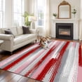 thumbnail image 1 of Red Pink Grey Lines Large Area Rugs 8x10 ft Abstract Mottled Paints Graffiti Texture Washable Rug Non Slip Indoor Carpet Absorbent Floor Mat for Living Room Bedroom Dining Room, 1 of 9