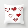 thumbnail image 1 of Red Pink Heart Pillowcase Home Decor Seat Living Room Sofa Valentines Day Love Cushion Cover, 1 of 5