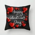 thumbnail image 1 of Red Pink Heart Pillowcase Home Decor Seat Living Room Sofa Valentines Day Love Cushion Cover, 1 of 5