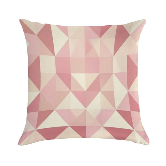 Red Pink Modern Art Geometric Pillow Covers,Red Pink Modern Art Geometric Throw Pillow Covers 20"×20" ,Living Room Sofa Couch Pillow Covers,Decorative Pillow Covers