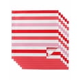 thumbnail image 1 of Red Pink Striped Cloth Napkins Set of 6 Reusable Dinner Napkins, Farmhouse Stripes Simple Art Cocktail Napkin Washable Table Napkins for Wedding/Holiday Party/Baby Shower 20"x20", 1 of 7