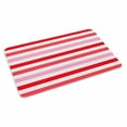 thumbnail image 1 of Red Pink Striped Doormat Outdoor Entrance 18"x30", Farmhouse Stripes Simple Art Absorb Moisture Dirt Door Mats, Non-Slip Rubber Backing Floor Mats Indoor, Low-Profile Front Door Rugs, 1 of 9