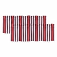 thumbnail image 1 of Red Pink Stripes Valances for Windows, Decorative Rod Pocket Window Valance Curtains, Country Simple Gradient Vertical Lines Short Curtain Drapes for Kitchen/Living Room, 2 Panels, 54" W x 18" L, 1 of 8
