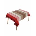 thumbnail image 1 of Red Pink Table Cloth, Farmhouse Wood Grain Vintage Brown Striped Waterproof Tablecloth for Rectangle Tables, Reusable Washable Fabric Table Cover for Restaurant Kitchen Dining Tables 60"x102", 1 of 6
