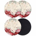 thumbnail image 1 of Red Pink Valentine's Day Coasters Set of 4, Absorbent Coasters for Drinks, Love Heart Eucalyptus Leaves Retro Coaster for Desk Coffee Table Protection, Home Decor House Warming Gifts 4", 1 of 8