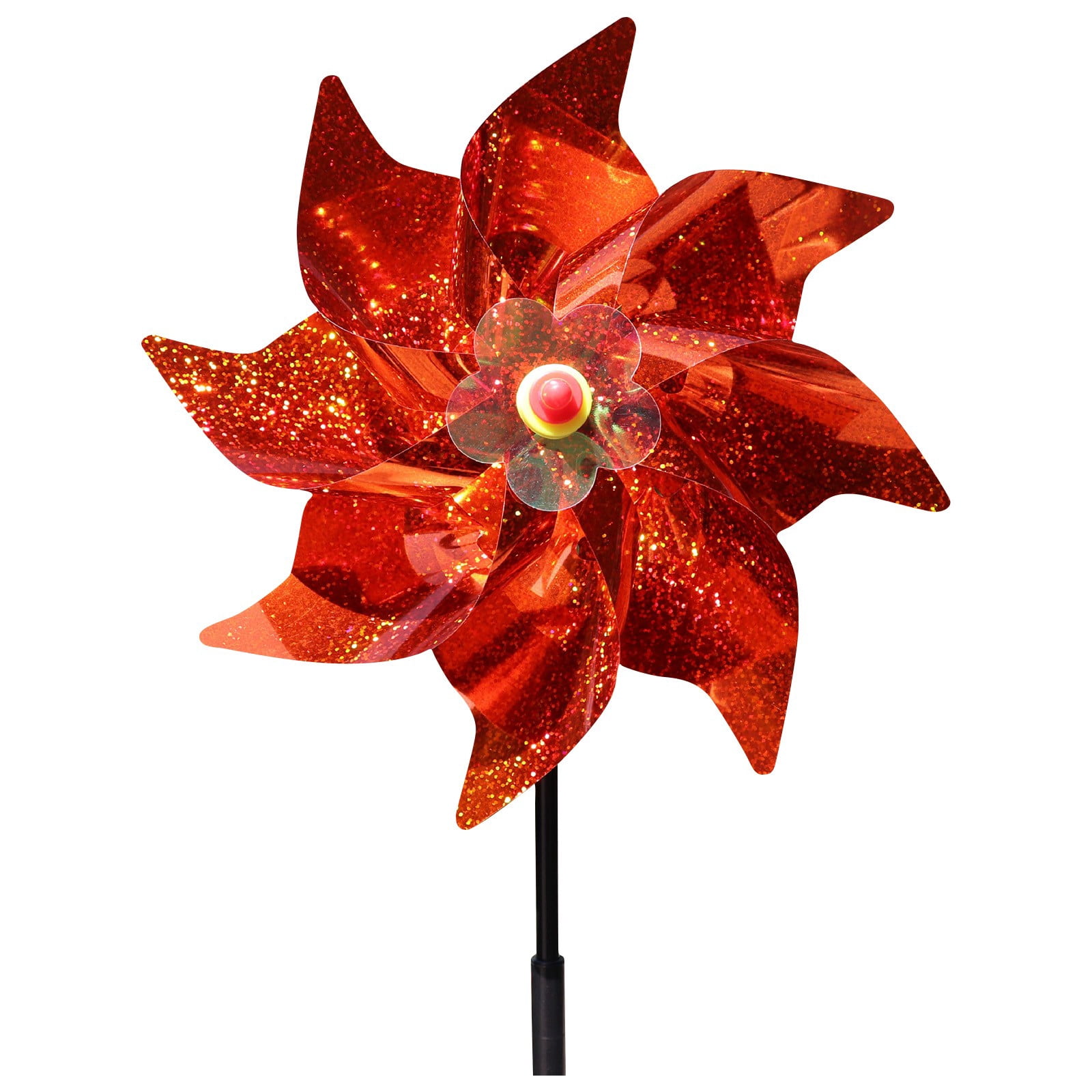 Red Pinwheel Wind Spinner for Outdoor Garden Decor, Durable Plastic ...