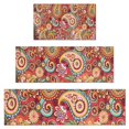 thumbnail image 1 of Red Pioneer Flower and Paisley Pattern Kitchen Rugs Sets Of 3,Kitchen Runner Rugs Non Skid Washable,Decorative Kitchen Floor Mats for Kitchen,Sink,Laundry,17"x30"+ 17"x47" + 17"x59", 1 of 6