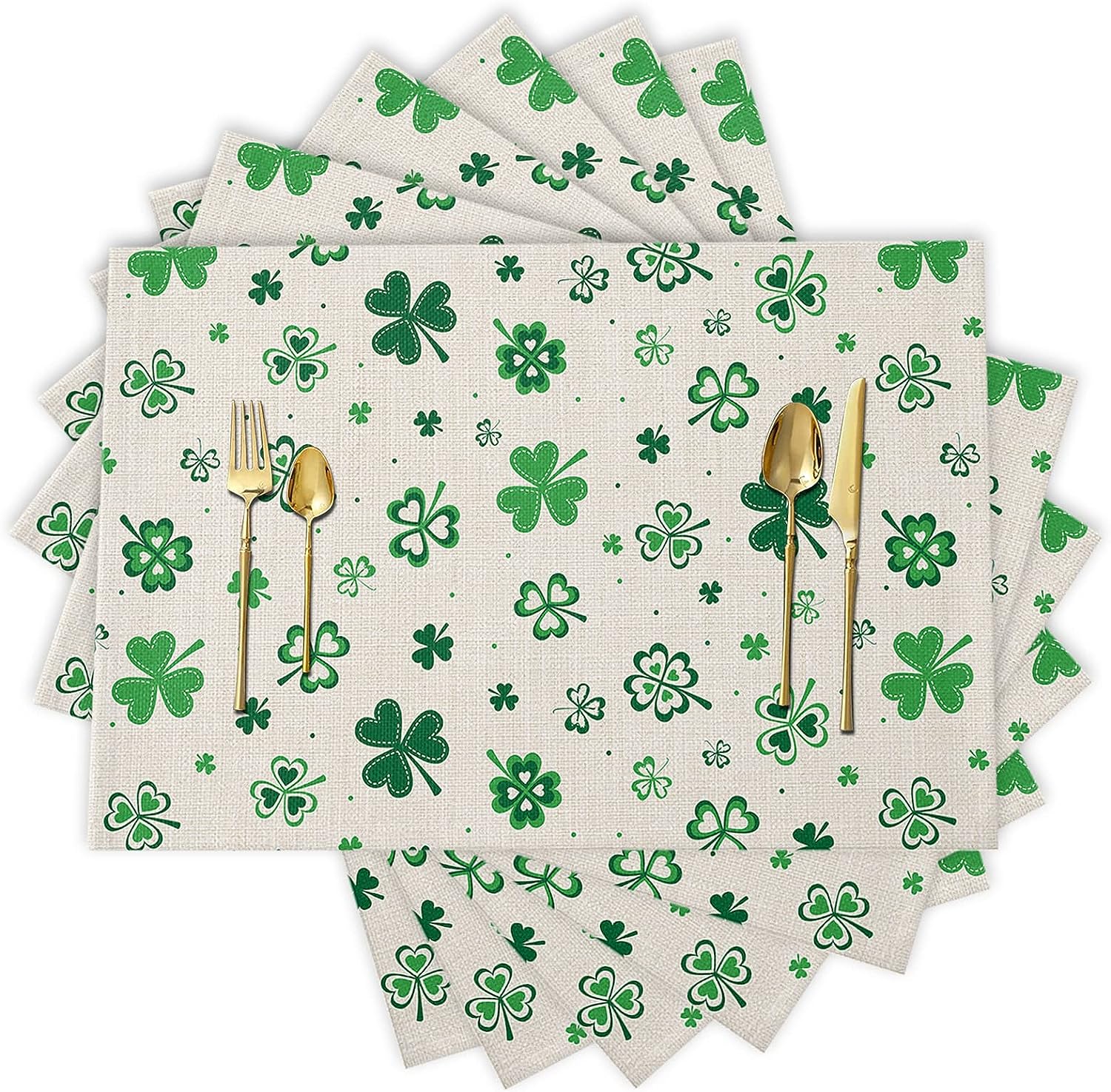 Red Placemats, Red Placemats Set of 6, Black Abstract Flower Placemats