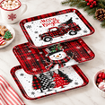 Red Packing Food Pinterest Red Plaid 3-Pack Plastic Serving Trays and Platters for Food and ...