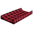 thumbnail image 1 of Red Plaid Changing Pad Cover, 1 of 3