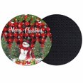 thumbnail image 1 of Red Plaid Christmas Coasters Set of 2, Absorbent Coasters for Drinks, Xmas Tree Ball Snowflake Winter Gifts Coaster for Desk Coffee Table Protection, Home Decor House Warming Gifts 4", 1 of 8