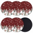 thumbnail image 1 of Red Plaid Christmas Coasters Set of 6, Absorbent Coasters for Drinks, Snowman Xmas Tree Snowflake Winter Coaster for Desk Coffee Table Protection, Home Decor House Warming Gifts 4", 1 of 8