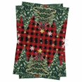 thumbnail image 1 of Red Plaid Christmas Kitchen Towels Set of 2, Water Absorbent Dish Towel, Xmas Tree Snowflake Checkered Winter Decorative Hand Towels - Quick Drying Cloth for Cooking Baking, 18x28 Inch, 1 of 8