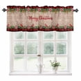 thumbnail image 1 of Red Plaid Christmas Kitchen Valances for Windows 42x18 Inch Kitchen Curtains Valances Rod Pocket Xmas Snowflake Botanical Poinsettia Wooden Bathroom Window Valances for Window Treatment Decor, 1 of 6