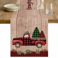 thumbnail image 1 of Red Plaid Christmas Table Runner 72 Inches Long Farmhouse Dress Scarves, Truck Xmas Tree Vintage Winter Wooden Dining Tablerunner for Coffee Table/Kitchen Island/Party Décor, 13" x 72", 1 of 8