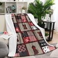 thumbnail image 1 of Red Plaid Dog Jigsaw Puzzle Blanket,Comfortable Soft Lamb Wool Throw Blanket,All Season,Warm Lightweight Blankets for Sofa Bed Couch Living Room Chair,40"x50", 1 of 4