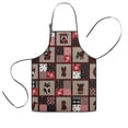 thumbnail image 1 of Red Plaid Dog Jigsaw Puzzle Kids Aprons for Girls and Boys,Adjustable Neck Strap Toddler Aprons for Kids Cooking Baking, 1 of 7