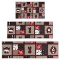 thumbnail image 1 of Red Plaid Dog Jigsaw Puzzle Kitchen Rugs Sets Of 3,Kitchen Runner Rugs Non Skid Washable,Decorative Kitchen Floor Mats for Kitchen,Sink,Laundry,17"x30"+ 17"x47" + 17"x59", 1 of 6