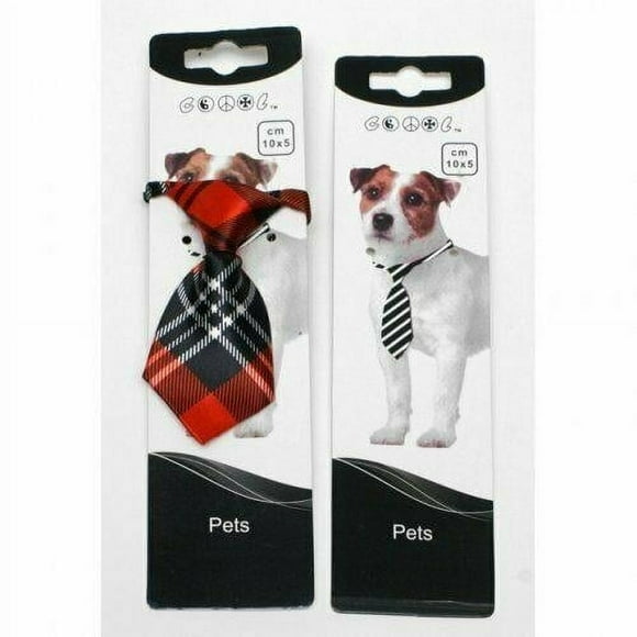 Red Plaid Dog Neck Tie Adjustable Cute Fashion Accessory