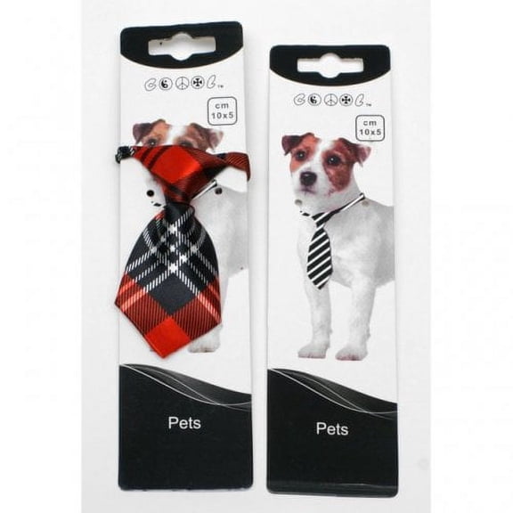 Red Plaid Dog Neck Tie Adjustable Cute Fashion Accessory