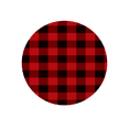 thumbnail image 1 of Red Plaid Edible Icing Image for 2 inch Round for CupCake/Cookie, 1 of 1