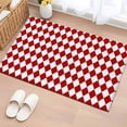 thumbnail image 1 of Red Plaid Entryway Rug 2'x3'&nbsp; Non Slip Front Door Mats, Modern Minimalist Geometric Gingham Checkered Entrance Rugs Indoor Outdoor Carpet, Washable Floor Mats Small Area Rug for Bedroom Kitchen, 1 of 8