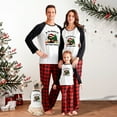 thumbnail image 1 of Red Plaid Family Christmas Pajamas with Black Sleeves On the Naughty List Design, Sizes NB to 6XL with Pet Outfit, 1 of 7