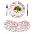 thumbnail image 1 of Red Plaid Farmhouse Round 13 Inch Placemats Set of 8, Watercolor Cute Country Pigs Checkered HeatResistant Non Slip Place Mats for Dining Table, Wipeable Braided Kitchen Table Mats for Housewarming, 1 of 9