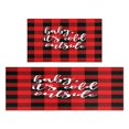 thumbnail image 1 of Red Plaid Kitchen Rugs and Mats Sets Of 2,Kitchen Decoration Rugs,Rubber Backing Non-Slip Floor Mat for Sink Washable Waterproof Laundry Room Runner Rugs, 1 of 7