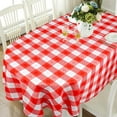 thumbnail image 1 of Red Plaid Oval Tablecloth for Oval Table Waterproof Table Cloths for Dining Room Indoor Outdoor Home Decorative Table Cloth-60x84in, 1 of 6