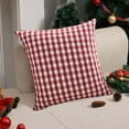 thumbnail image 1 of Red Plaid Pillow Covers, 18x18 Inch Spring Summer Throw Pillows for Outdoor Porch Chair and Indoor Sofa Couch Decor D, 1 of 6