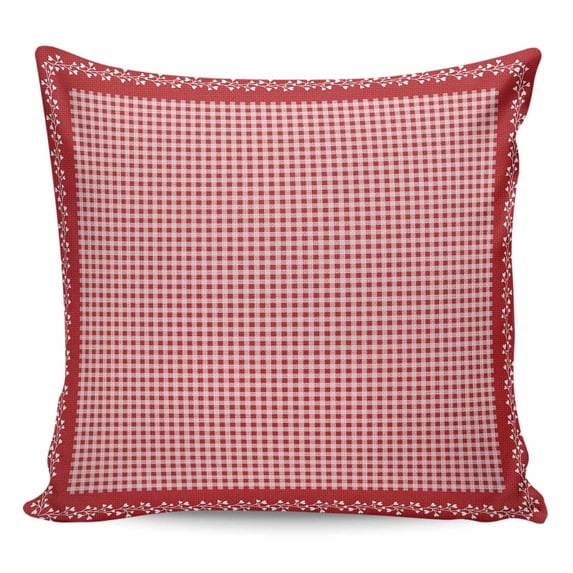 Red Plaid Pillow Covers 20x20 Inch Decorative Throw Pillow Cover, Valentine's Day Love Heart Floral Vintage Sofa Pillowcases Accent Cushion Case Home Decor Bedroom Living Room