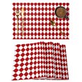 thumbnail image 1 of Red Plaid Placemats Set of 8 Modern Minimalist Geometric Gingham Checkered Place Mats Indoor Wipeable Table Mats Washable Cloth Dining Table Placemats for Kitchen Holiday Party Home Decor 13x19 Inch, 1 of 9